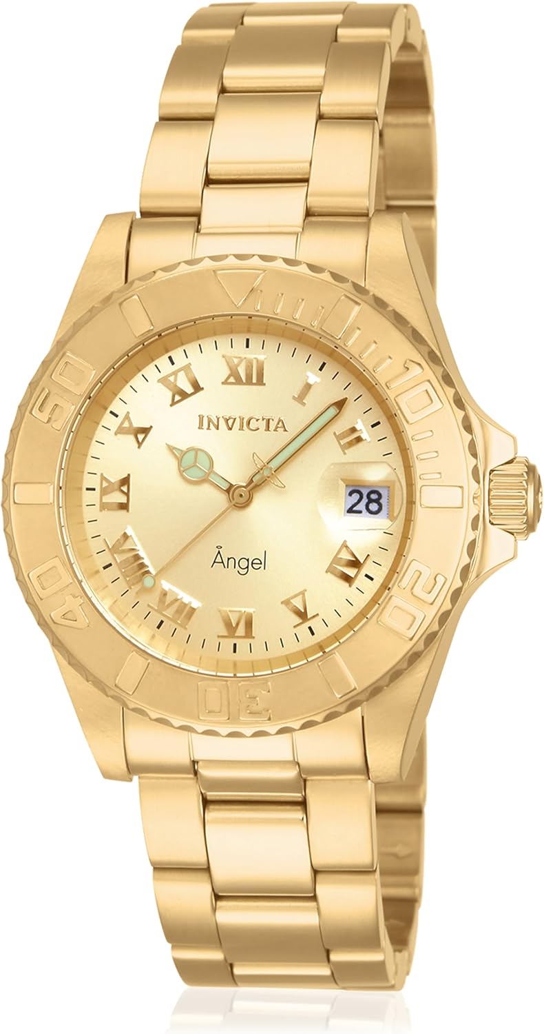 RELOJ DE PULSERA INVICTA ANGEL 40MM ACERO INOXIDABLE TONO DORADO Y ROSA PARA MUJER - 1