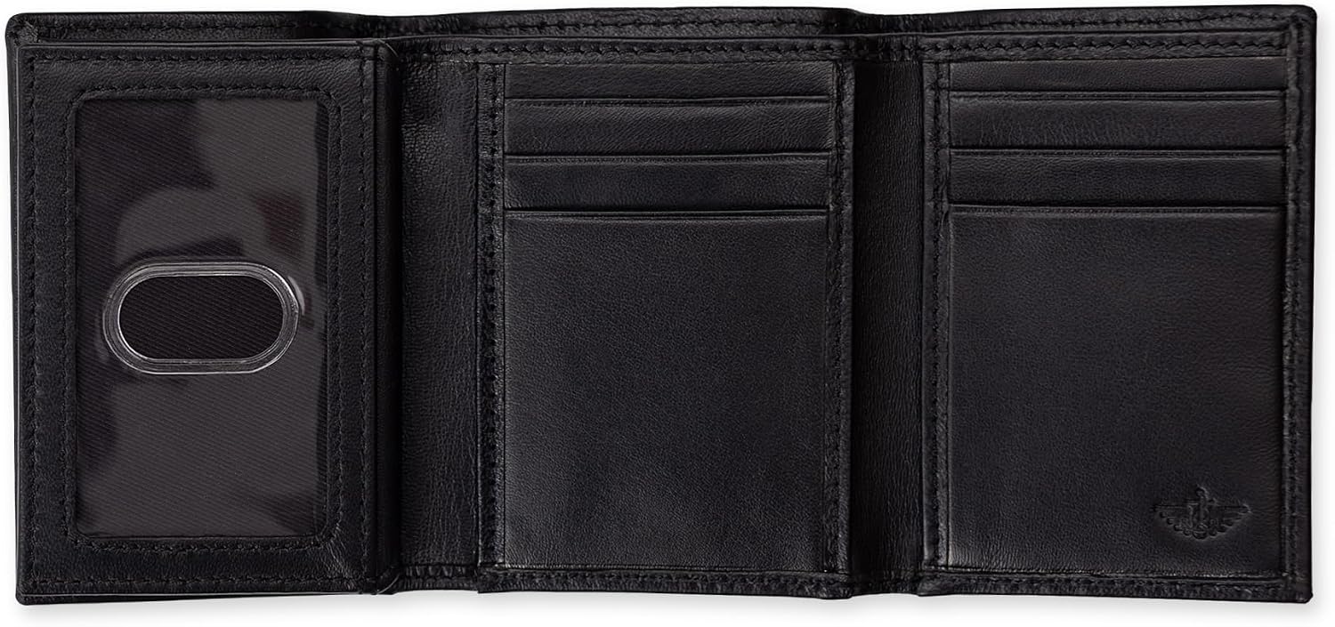 BILLETERA DOCKERS PARA HOMBRE EXTRA CAPACIDAD SLIM TRIFOLD CON MÚLTIPLES RANURAS PARA TARJETAS Y VENTANA PARA ID - 4