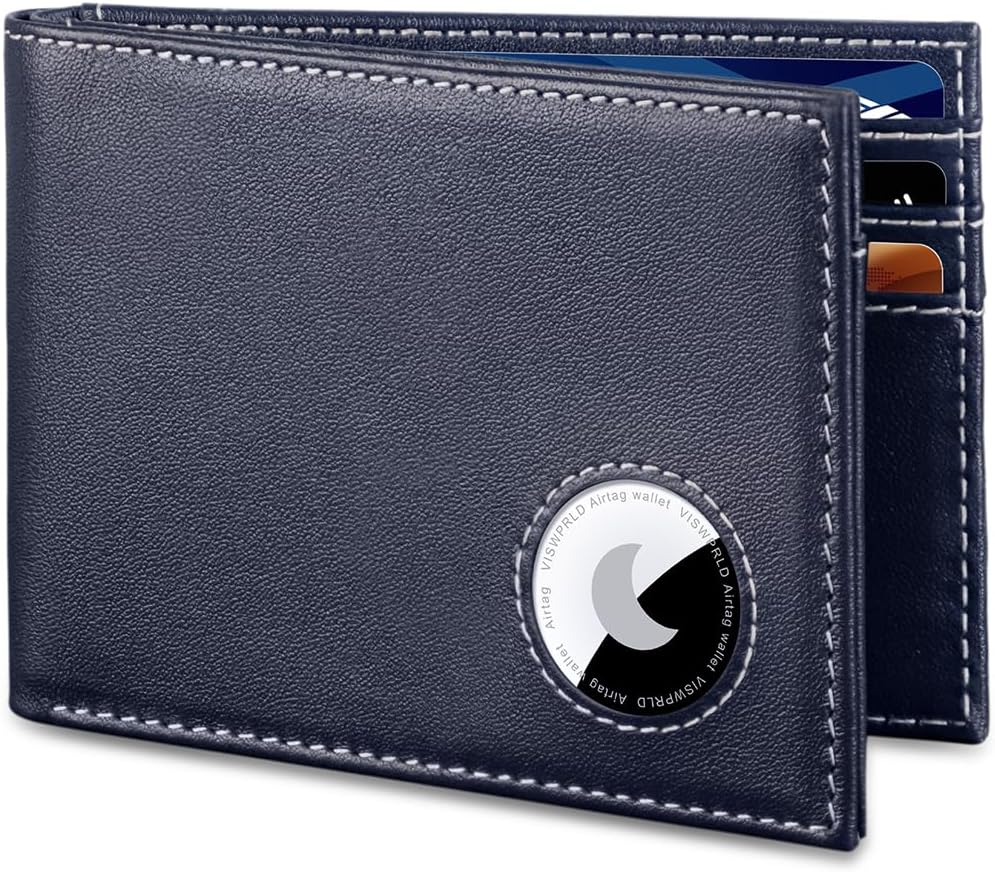 BILLETERA PARA HOMBRE VISWORLD DE CUERO FULL-GRAIN CON PORTA AIRTAG - 1