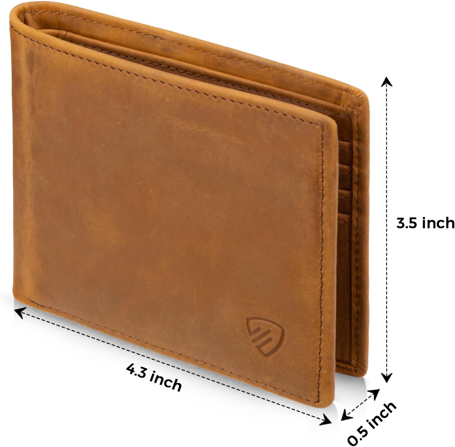 BILLETERA PARA HOMBRE RUNBOX SLIM BIFOLD DE CUERO CON BLOQUEO RFID - 2
