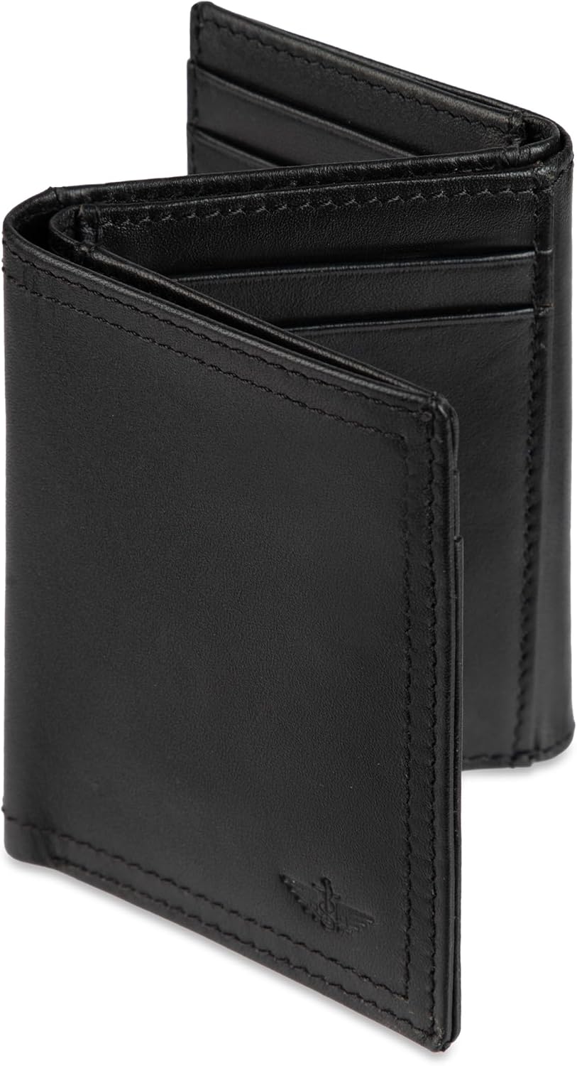 BILLETERA DOCKERS PARA HOMBRE CAPACIDAD EXTRA SLIM TRIFOLD CON MÚLTIPLES RANURAS PARA TARJETAS Y VENTANA PARA ID - 3