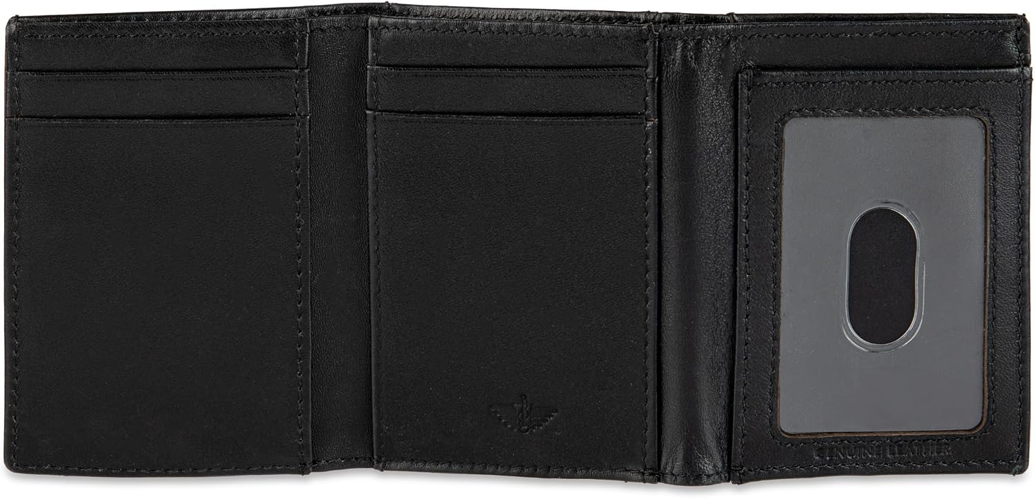 BILLETERA DOCKERS PARA HOMBRE CAPACIDAD EXTRA SLIM TRIFOLD CON MÚLTIPLES RANURAS PARA TARJETAS Y VENTANA PARA ID - 5