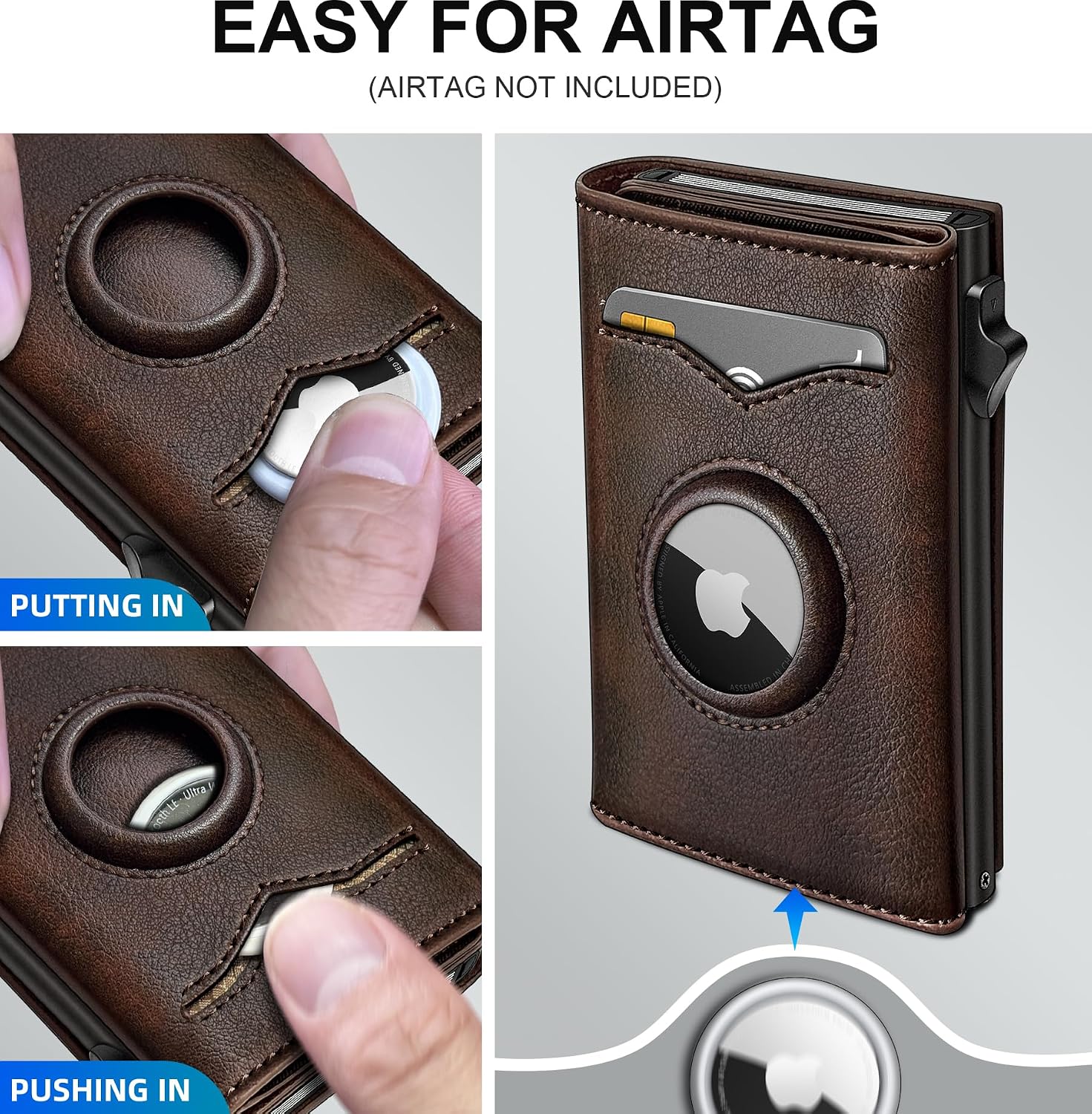 BILLETERA PARA HOMBRE MIYOZI CON RANURA PARA AIRTAG Y BLOQUEO RFID - 3