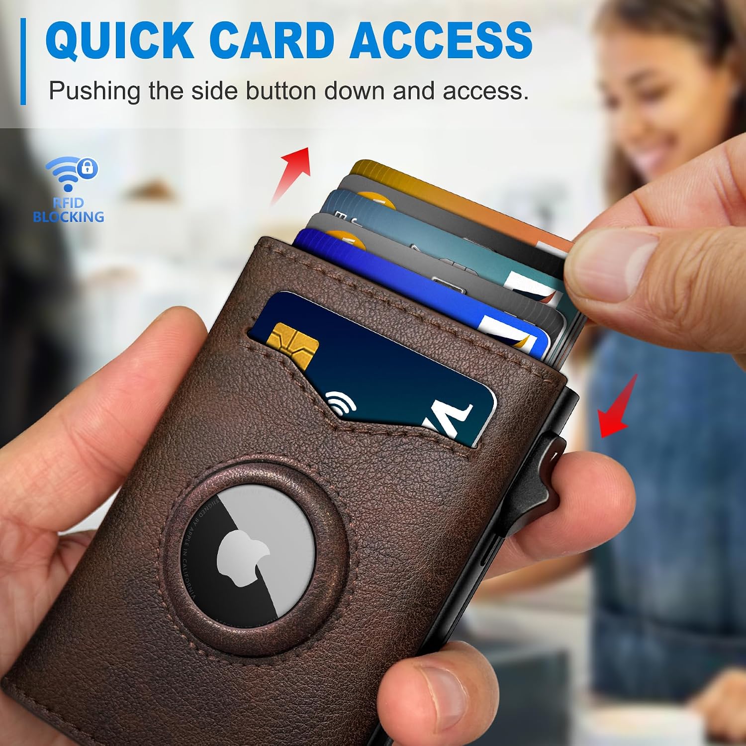 BILLETERA PARA HOMBRE MIYOZI CON RANURA PARA AIRTAG Y BLOQUEO RFID - 5