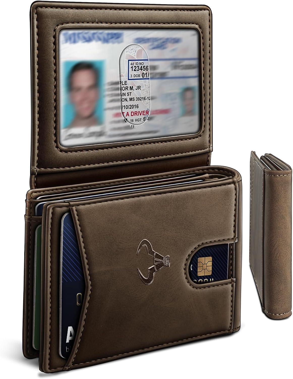 BILLETERA PARA HOMBRE BULLIANT SLIM DE CUERO PARA 11 TARJETAS - 1