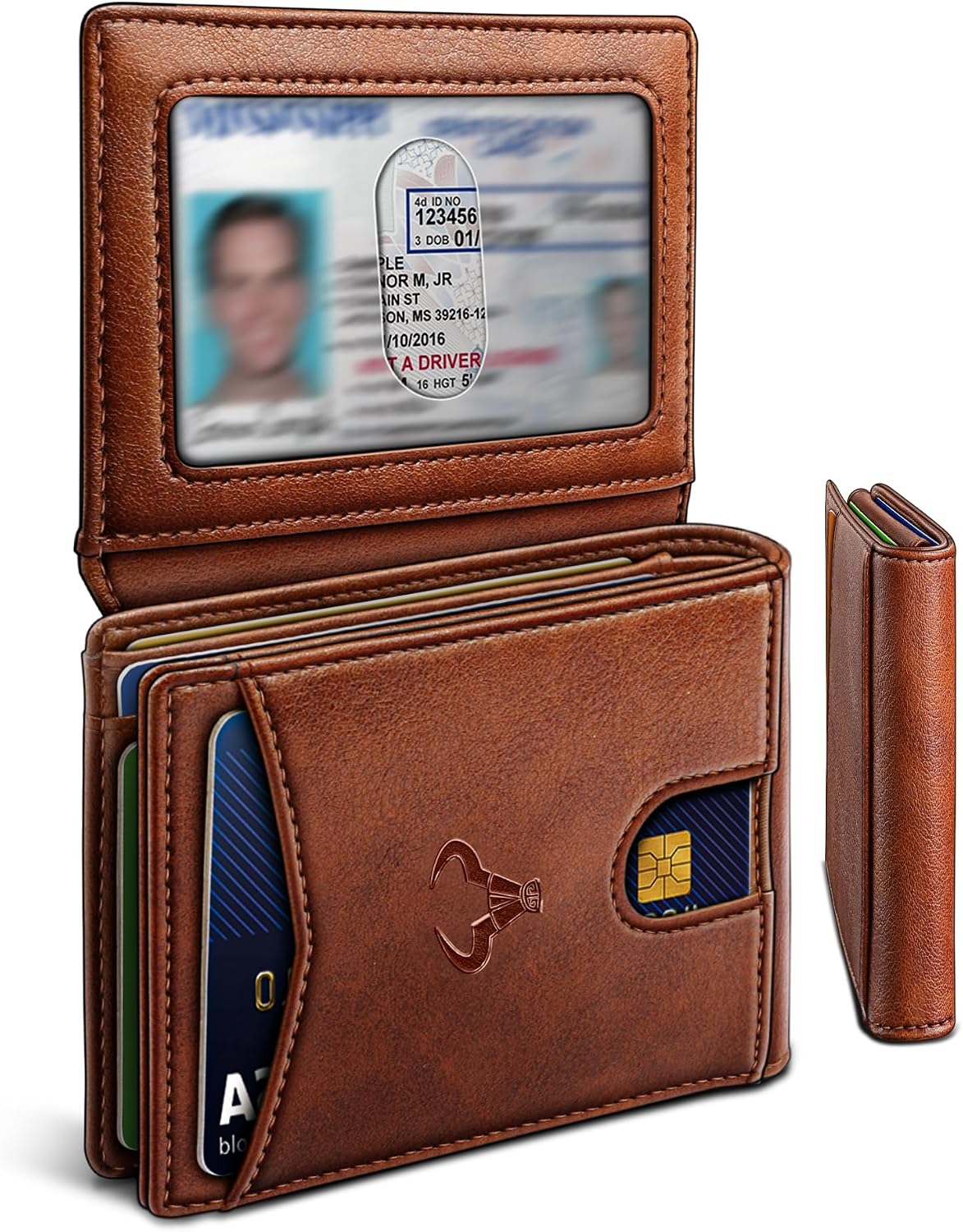 BILLETERA PARA HOMBRE BULLIANT SLIM DE CUERO CON CLIP PARA DINERO Y CIERRE MAGNÉTICO - 1
