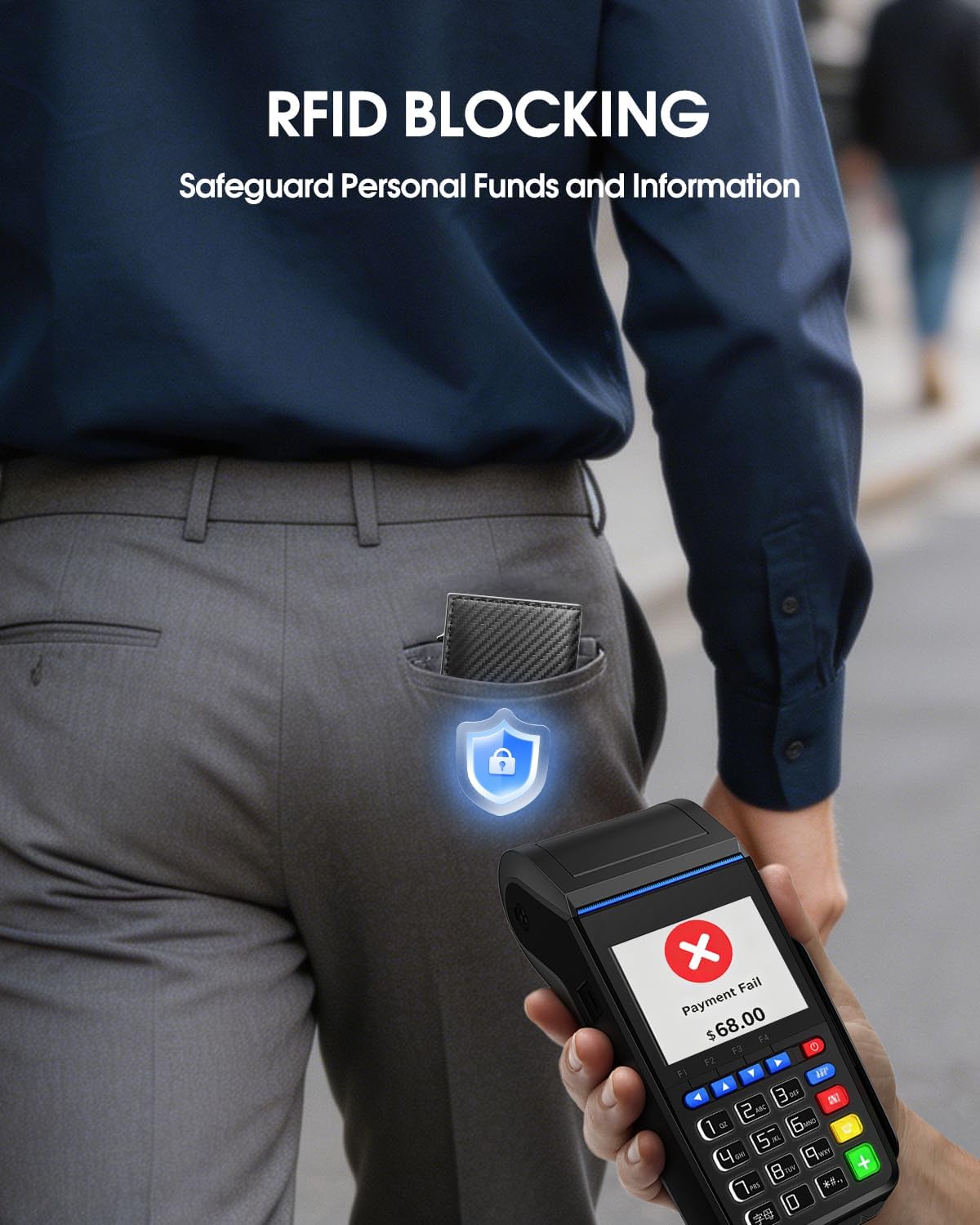 BILLETERA PARA HOMBRE GAOCHALE SMART POP UP CON BLOQUEO RFID - 3