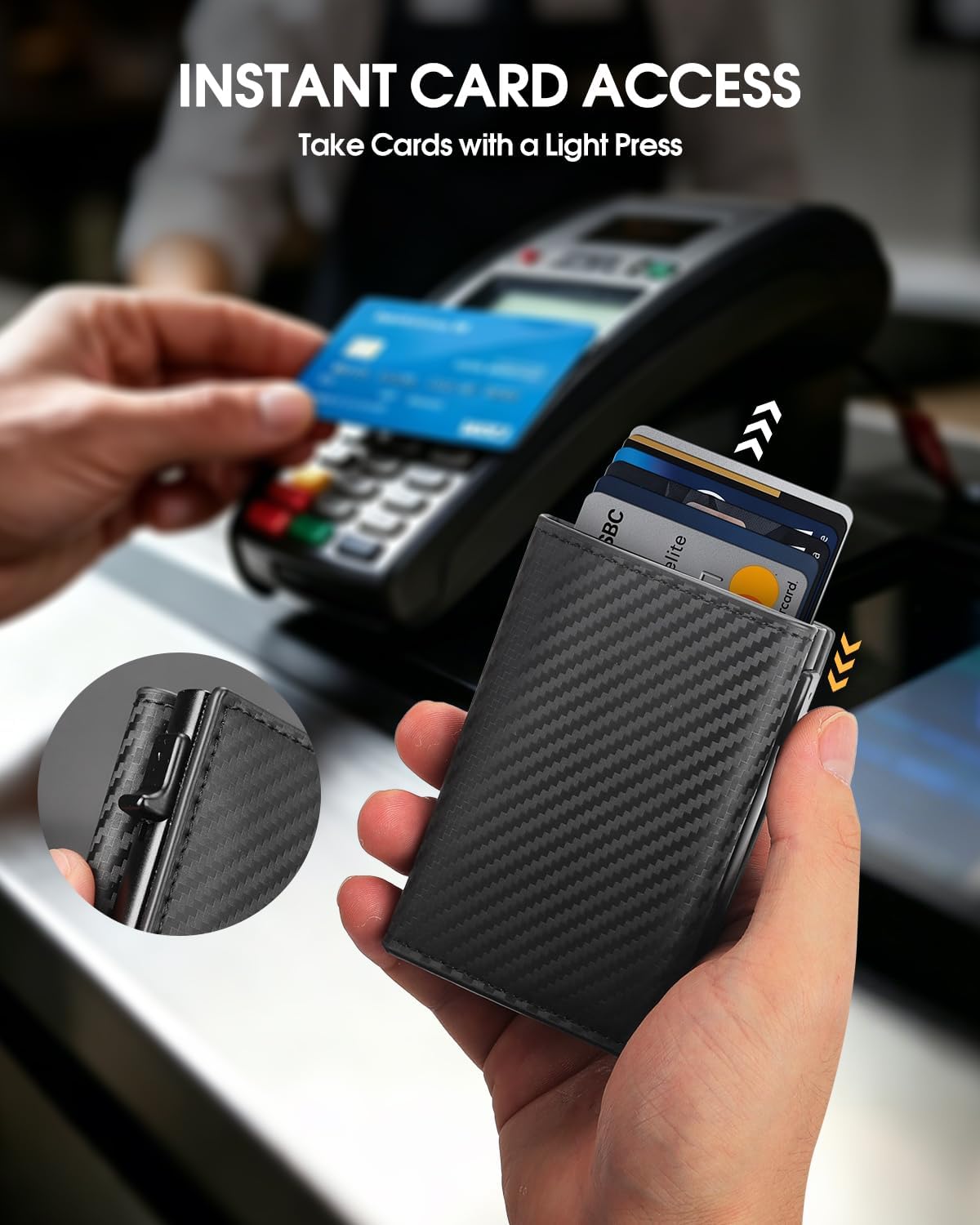 BILLETERA PARA HOMBRE GAOCHALE SMART POP UP CON BLOQUEO RFID - 4