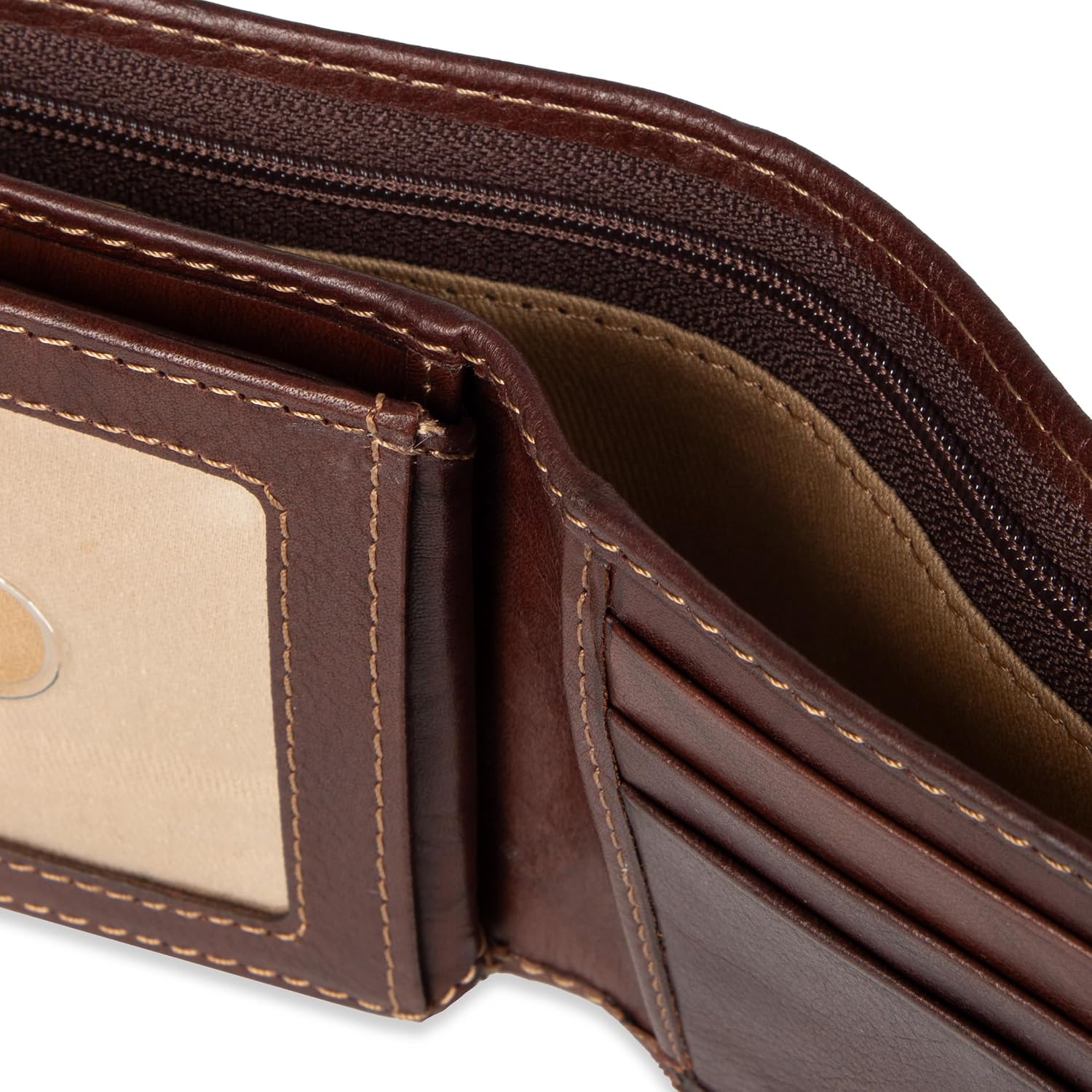 BILLETERA PARA HOMBRE DOCKERS DE CUERO CON BLOQUEO RFID CAPACIDAD EXTRA MARRÓN TALLA ÚNICA - 5