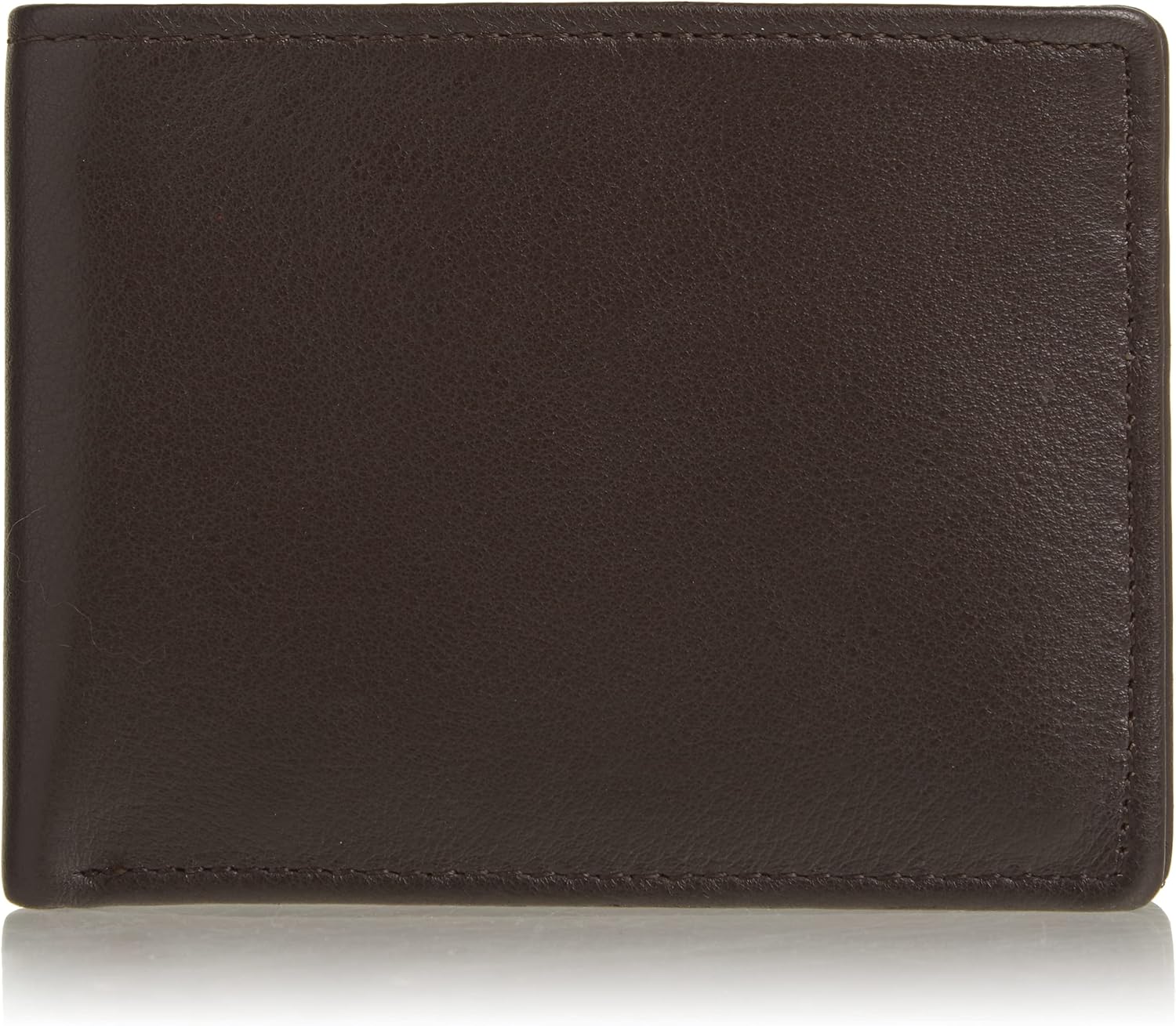 BILLETERA PARA HOMBRE PERRY ELLIS PARK AVENUE DE CUERO 100% CON PORTAPASAPORTE NEGRA - 1