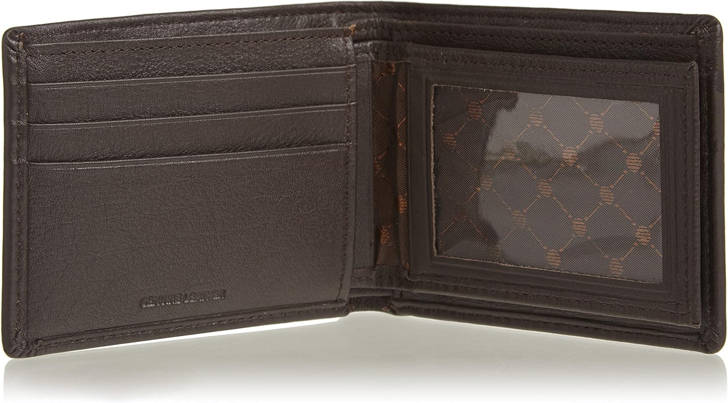 BILLETERA PARA HOMBRE PERRY ELLIS PARK AVENUE DE CUERO 100% CON PORTAPASAPORTE NEGRA - 4