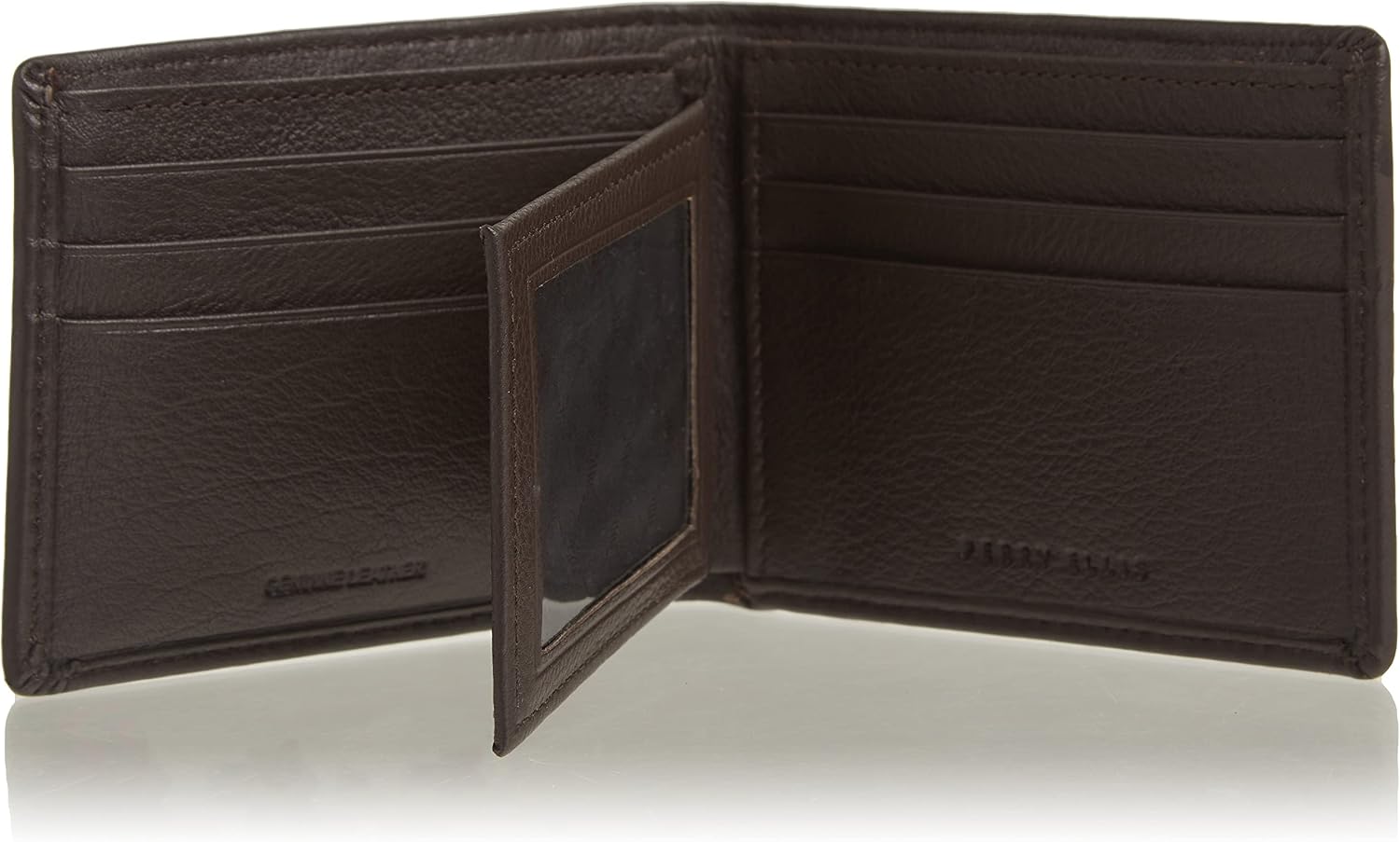 BILLETERA PARA HOMBRE PERRY ELLIS PARK AVENUE DE CUERO 100% CON PORTAPASAPORTE NEGRA - 5