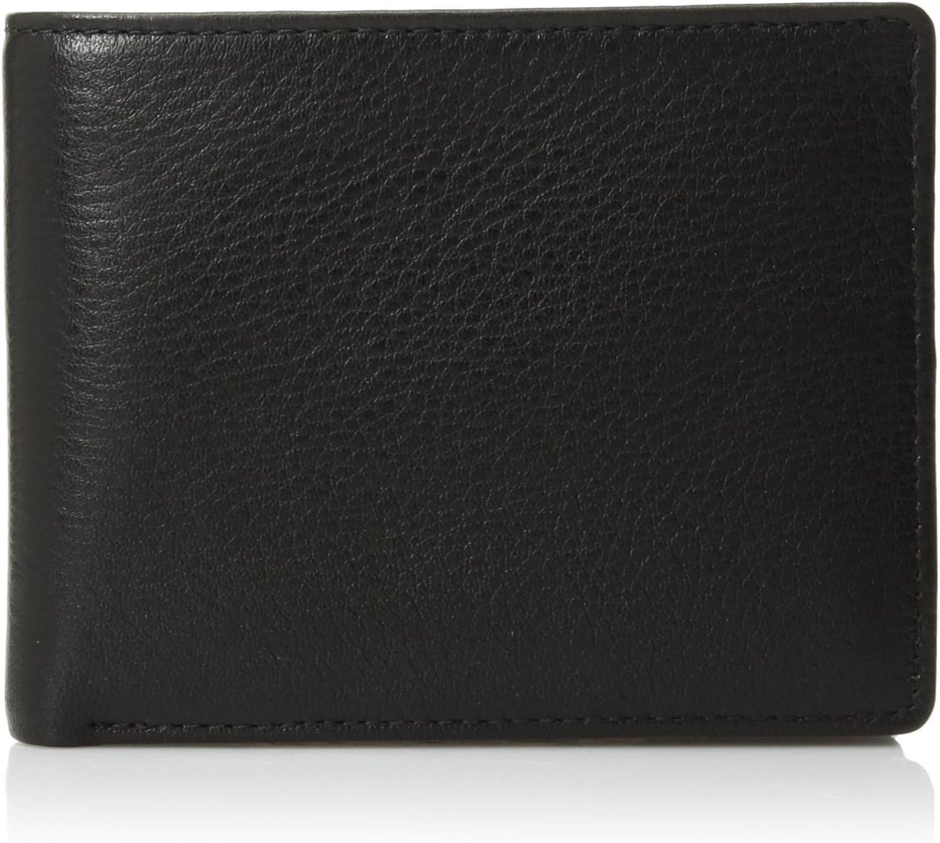 BILLETERA PARA HOMBRE PERRY ELLIS PARK AVENUE DE CUERO 100% CON PORTA PASAPORTE NEGRA - 1