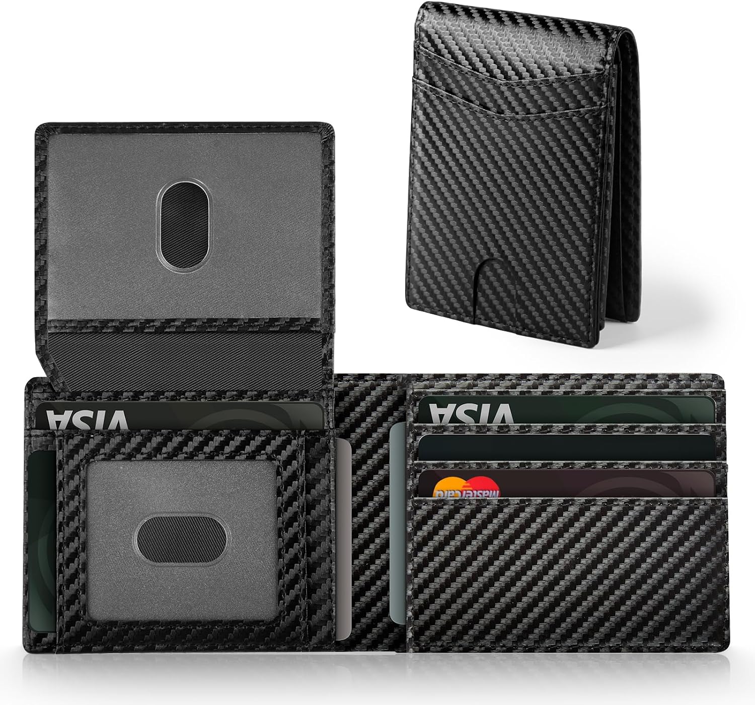 BILLETERA GNDR PARA HOMBRE DE CUERO CON BLOQUEO RFID NEGRA - 1