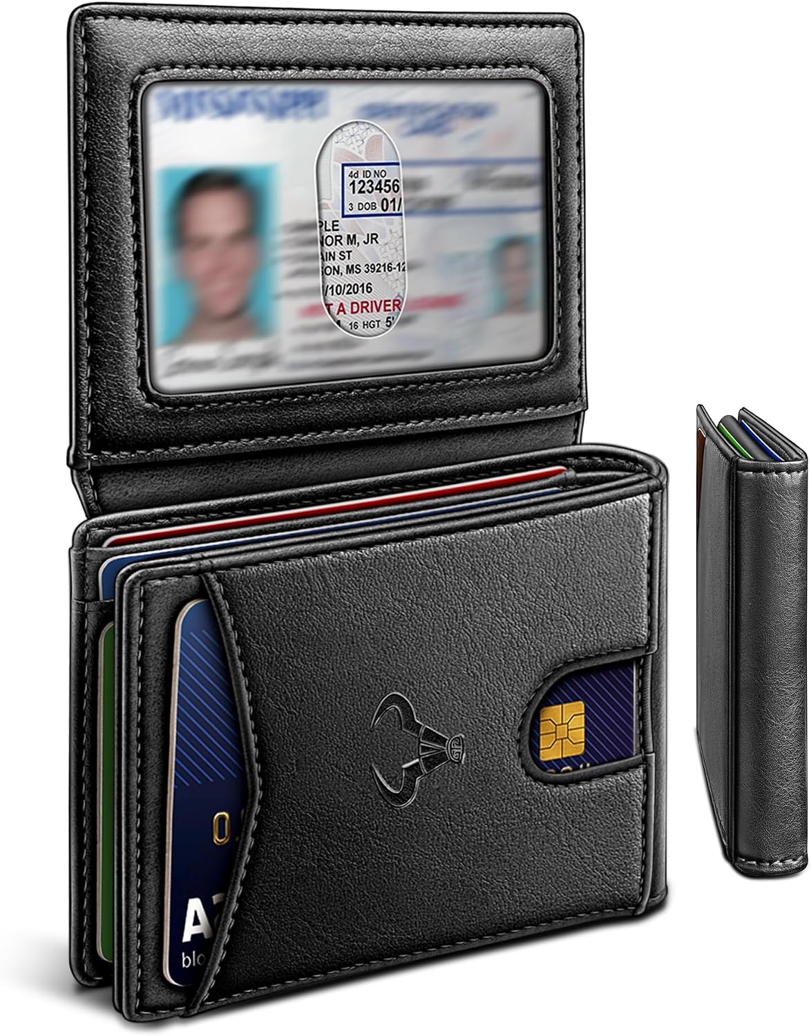 BILLETERA PARA HOMBRE BULLIANT SLIM DE CUERO CON CLIP PARA DINERO Y CIERRE MAGNÉTICO - 1