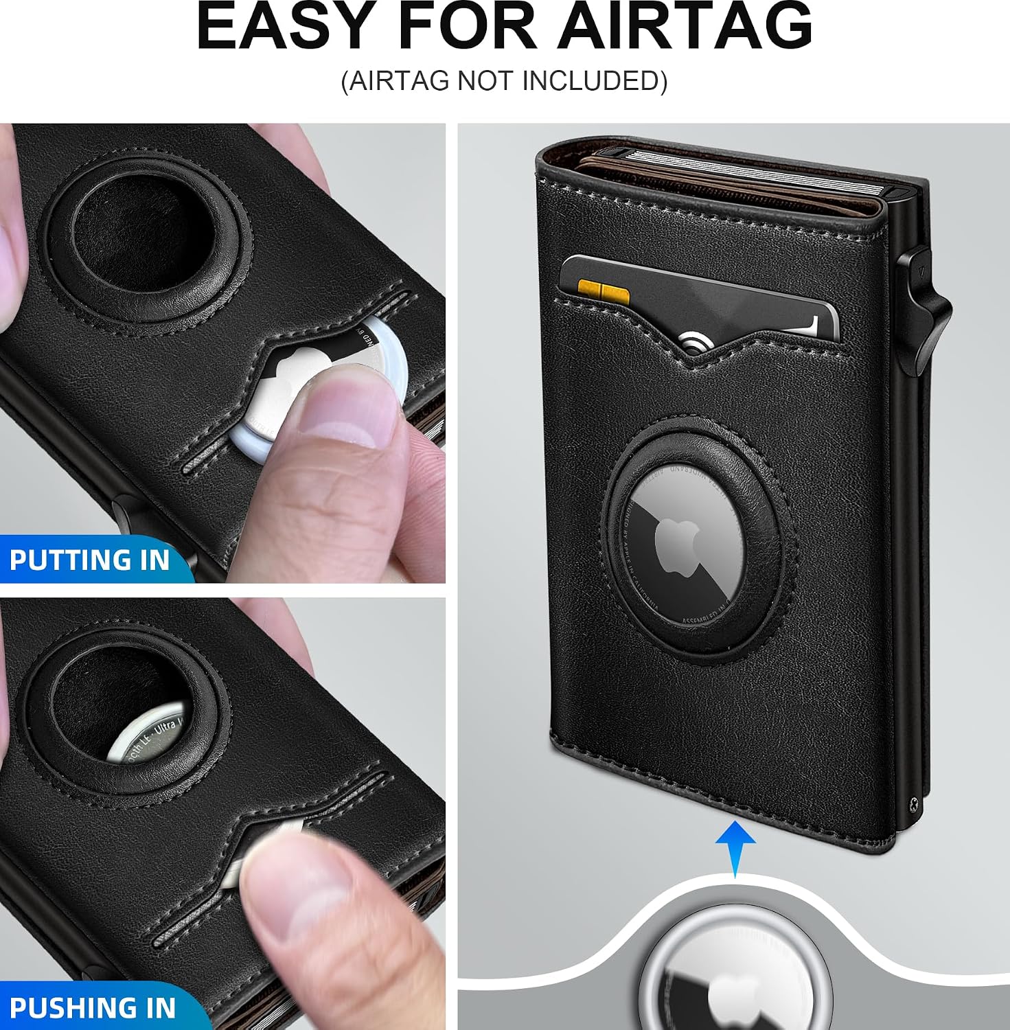 BILLETERA PARA HOMBRE MIYOZI CON COMPARTIMENTO PARA AIRTAG Y CIERRE MAGNÉTICO - 3
