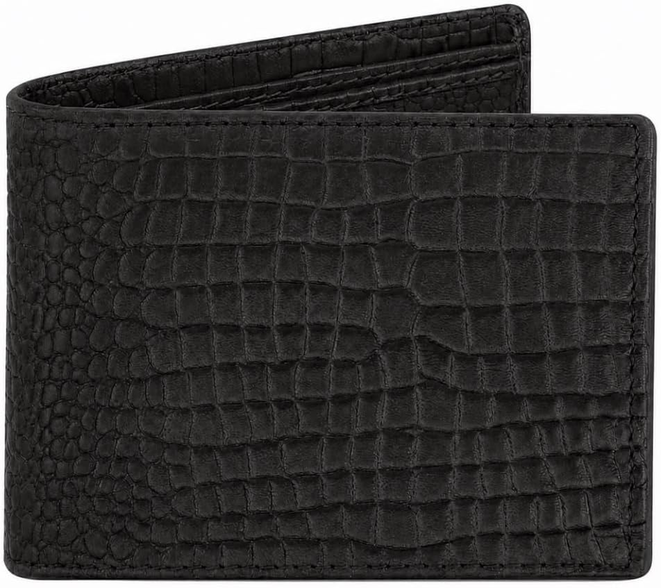 BILLETERA DE CUERO PARA HOMBRE BEAARIC CON BLOQUEO RFID, DISEÑO CLÁSICO MINIMALISTA, 9 RANURAS PARA TARJETAS, BOLSILLO PARA - 1