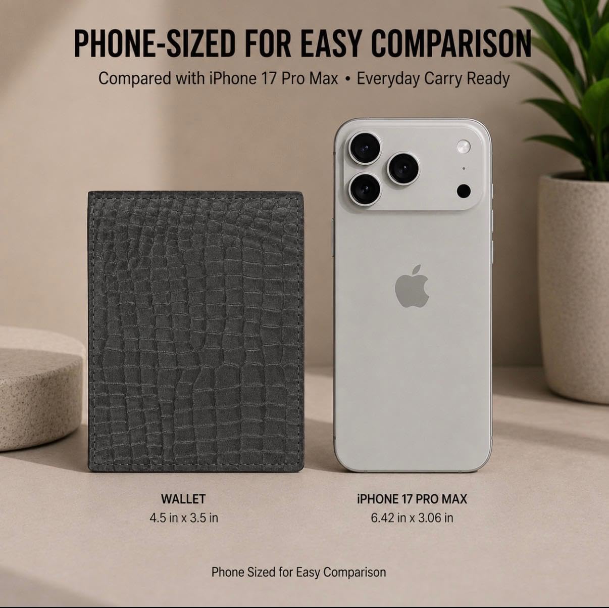 BILLETERA DE CUERO PARA HOMBRE BEAARIC CON BLOQUEO RFID, DISEÑO CLÁSICO MINIMALISTA, 9 RANURAS PARA TARJETAS, BOLSILLO PARA - 5