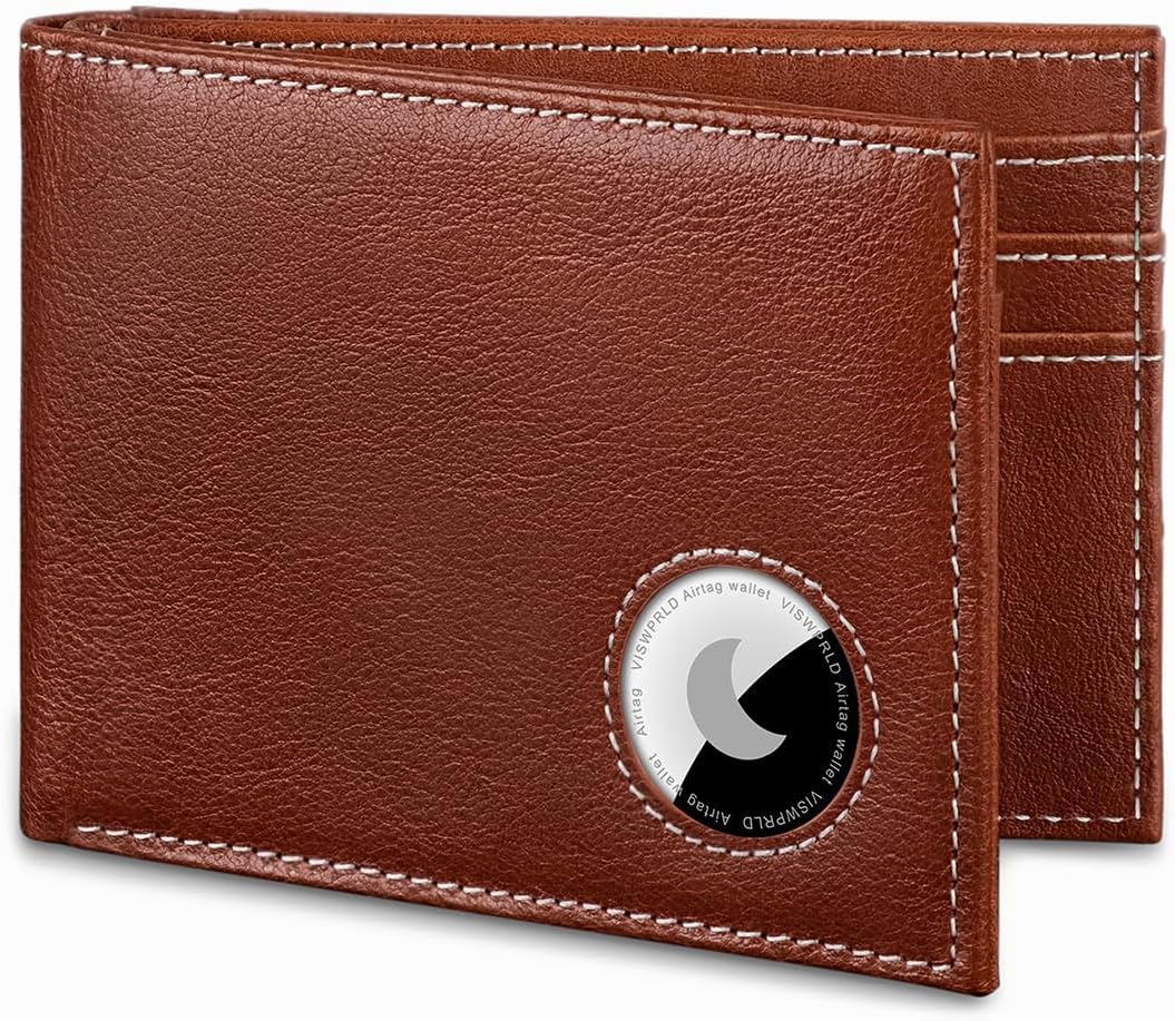 BILLETERA PARA HOMBRE VISWORLD DE CUERO FULL-GRAIN CON PORTA AIRTAG - 1