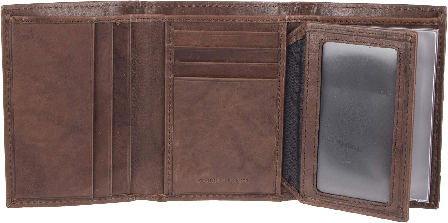 BILLETERA KENNETH COLE REACTION PARA HOMBRE CON BLOQUEO RFID, CUERO, MARRÓN, TALLA ÚNICA - 3