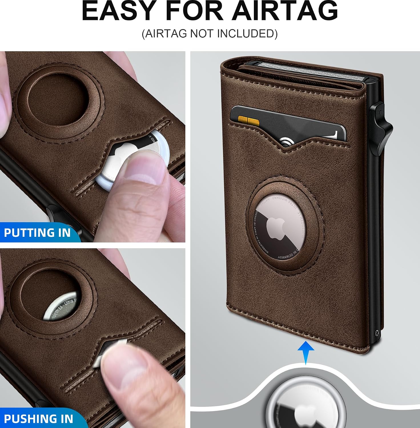 BILLETERA PARA HOMBRE MIYOZI TRIFOLD CON BLOQUEO RFID Y COMPARTIMENTO PARA AIRTAG - 3