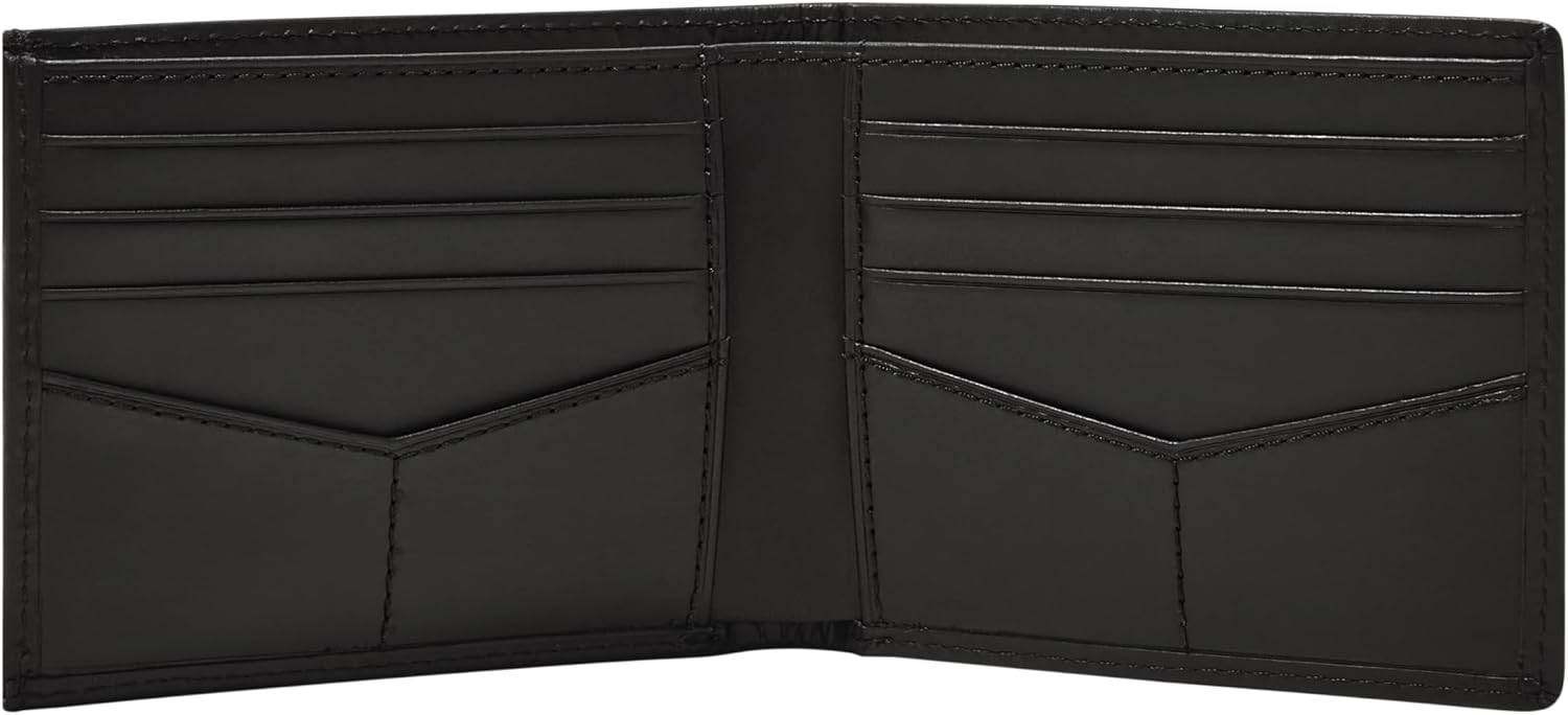 BILLETERA PARA HOMBRE FOSSIL DERRICK DE CUERO NEGRO CON PORTA TARJETAS REMOVIBLE - 3