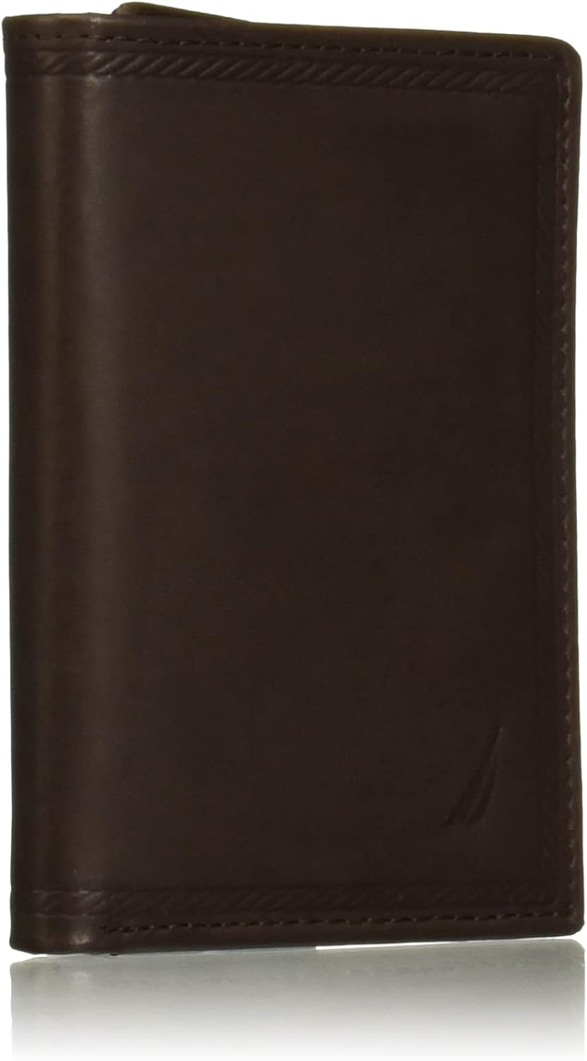 BILLETERA TRIFOLD PARA HOMBRE NAUTICA DE CUERO CON PROTECCIÓN RFID - 1