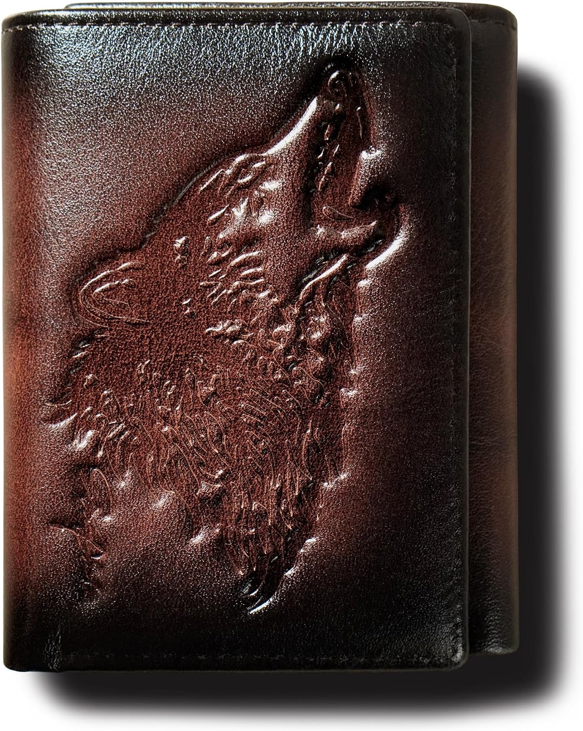 BILLETERA TRIFOLD PARA HOMBRE SKNEEPHATE CUERO CON BLOQUEO RFID CAFÉ - 1