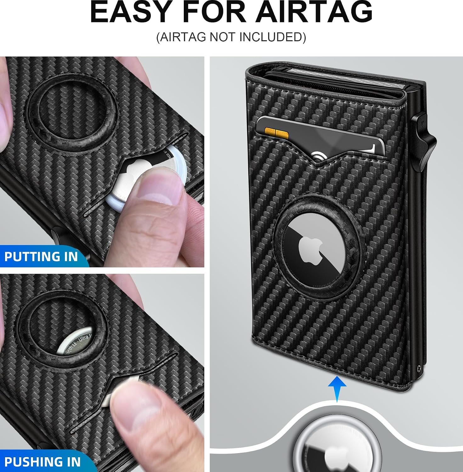 BILLETERA PARA HOMBRE MIYOZI CON RANURA PARA AIRTAG Y CIERRE MAGNÉTICO - 3