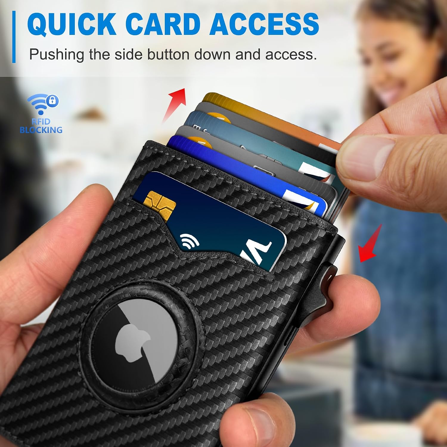 BILLETERA PARA HOMBRE MIYOZI CON RANURA PARA AIRTAG Y CIERRE MAGNÉTICO - 5