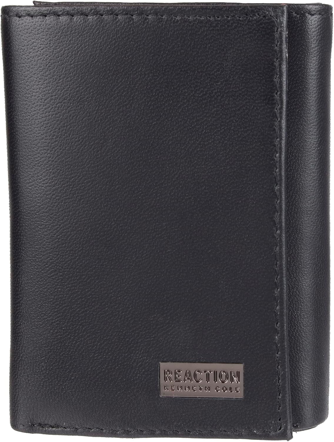 BILLETERA KENNETH COLE REACTION SLIM TRIFOLD DE CUERO CON BLOQUEO RFID NEGRO PLAQUE TALLA ÚNICA - 1
