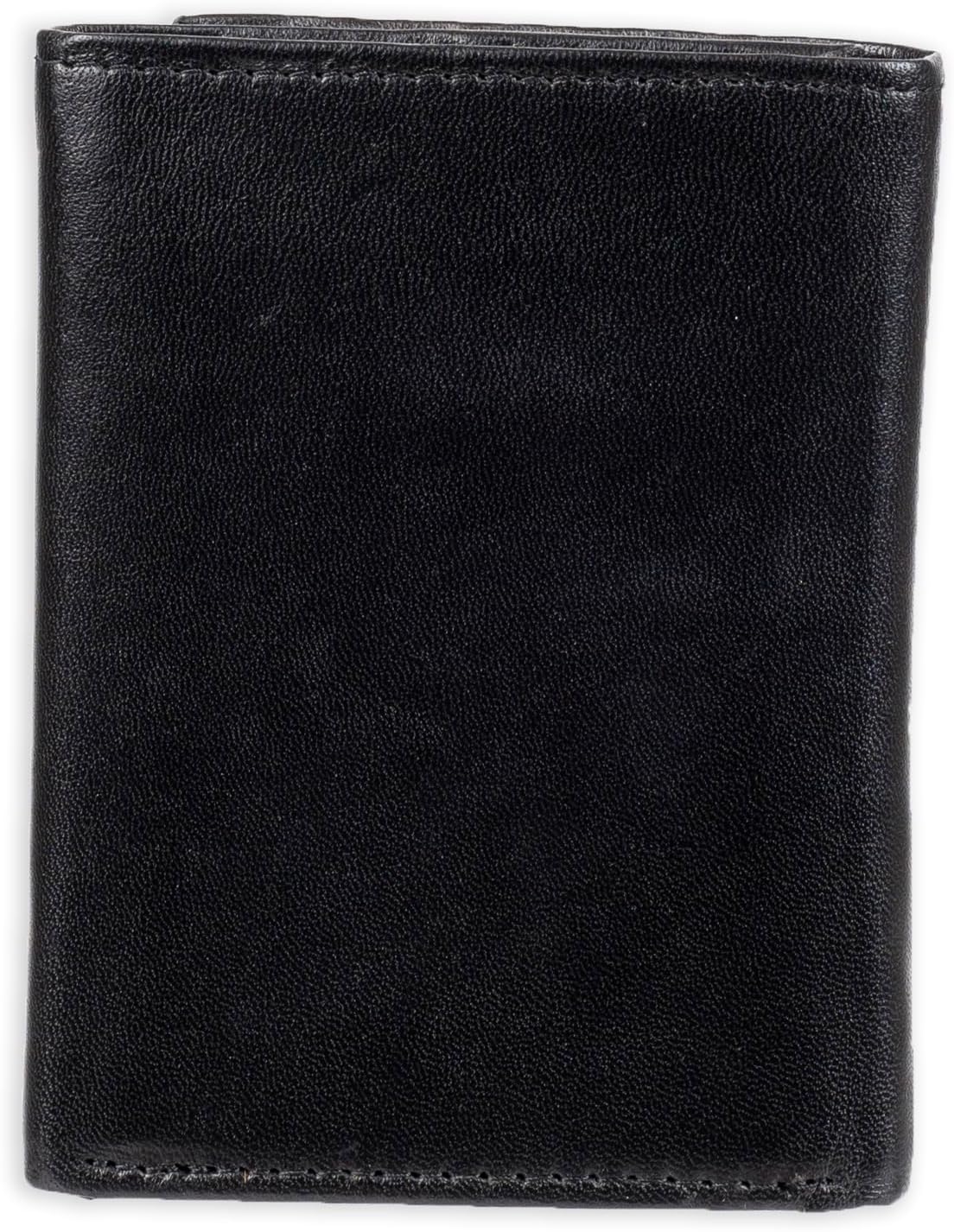 BILLETERA KENNETH COLE REACTION SLIM TRIFOLD DE CUERO CON BLOQUEO RFID NEGRO PLAQUE TALLA ÚNICA - 5
