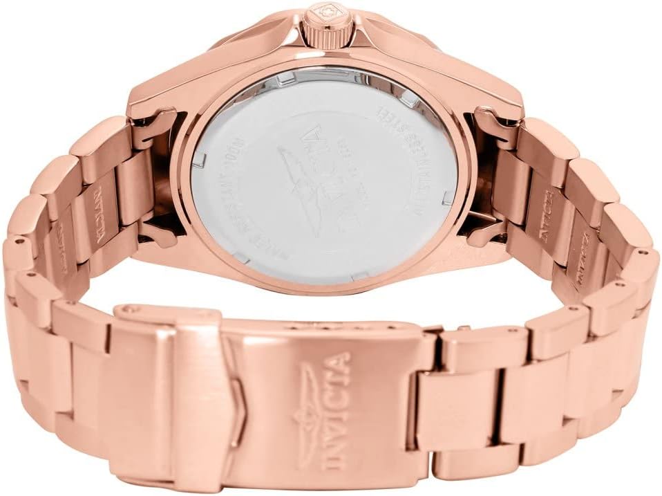 RELOJ DE PULSERA INVICTA PRO DIVER PARA MUJER ACERO INOXIDABLE CON DETALLES EN CRISTAL Y BAÑO IONIZADO 18K DORADO - 4