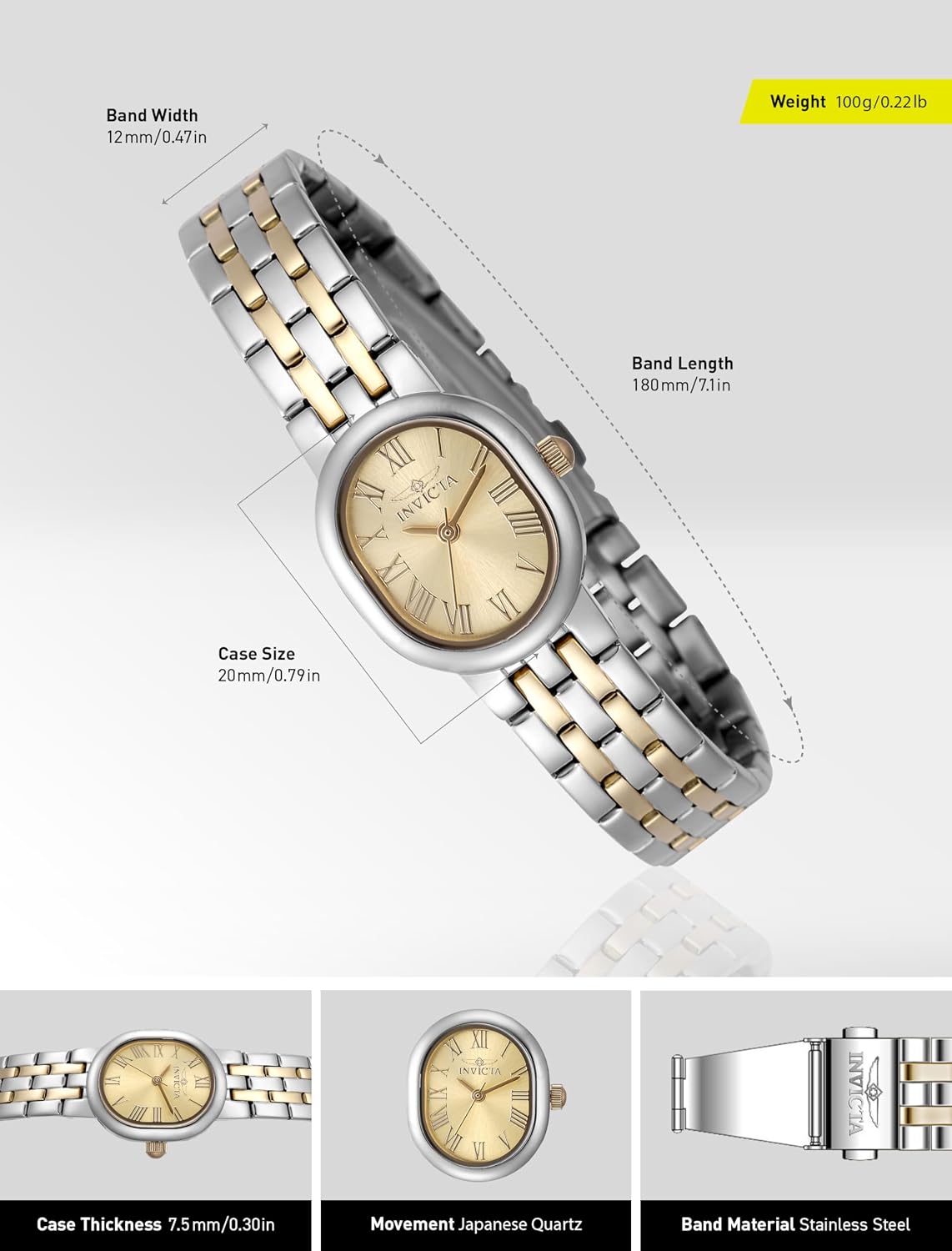 RELOJ DE PULSERA INVICTA ANGEL LADY 20MM PC21J - 3