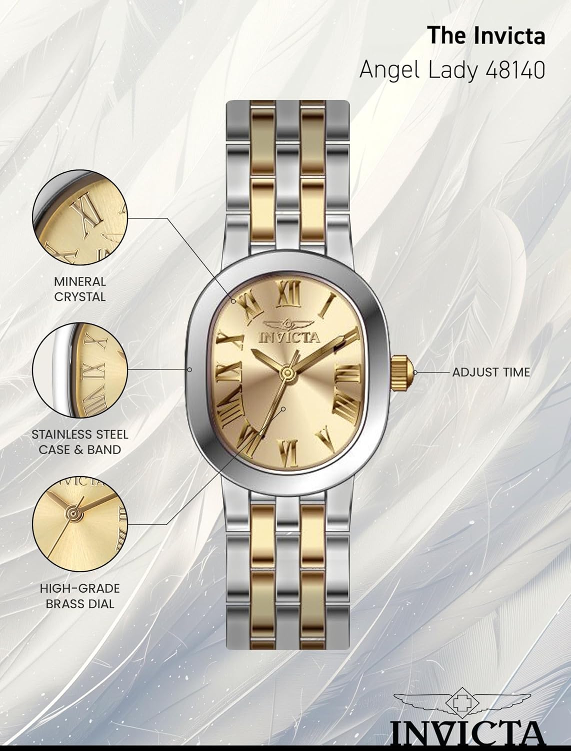 RELOJ DE PULSERA INVICTA ANGEL LADY 20MM PC21J - 4
