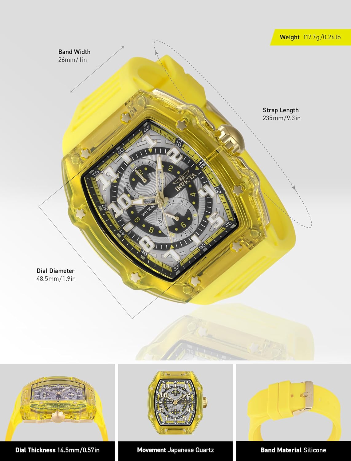 RELOJ DE PULSERA INVICTA RACING HOMBRE 48.5MM VH61 QUARTZ - 3
