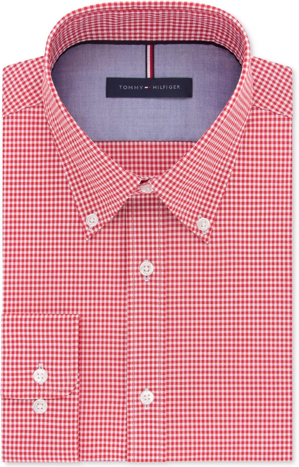 CAMISA DE VESTIR PARA HOMBRE TOMMY HILFIGER SLIM FIT SIN PLANCHADO CUADRO VICHY - 1