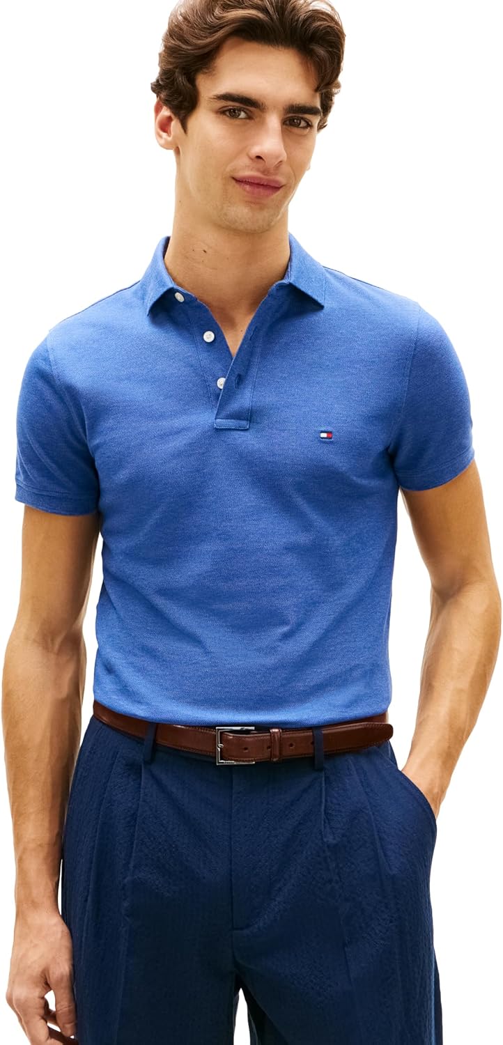 POLO PARA HOMBRE TOMMY HILFIGER MANGA CORTA SLIM FIT CON ALGODÓN ORGÁNICO Y STRETCH - 1