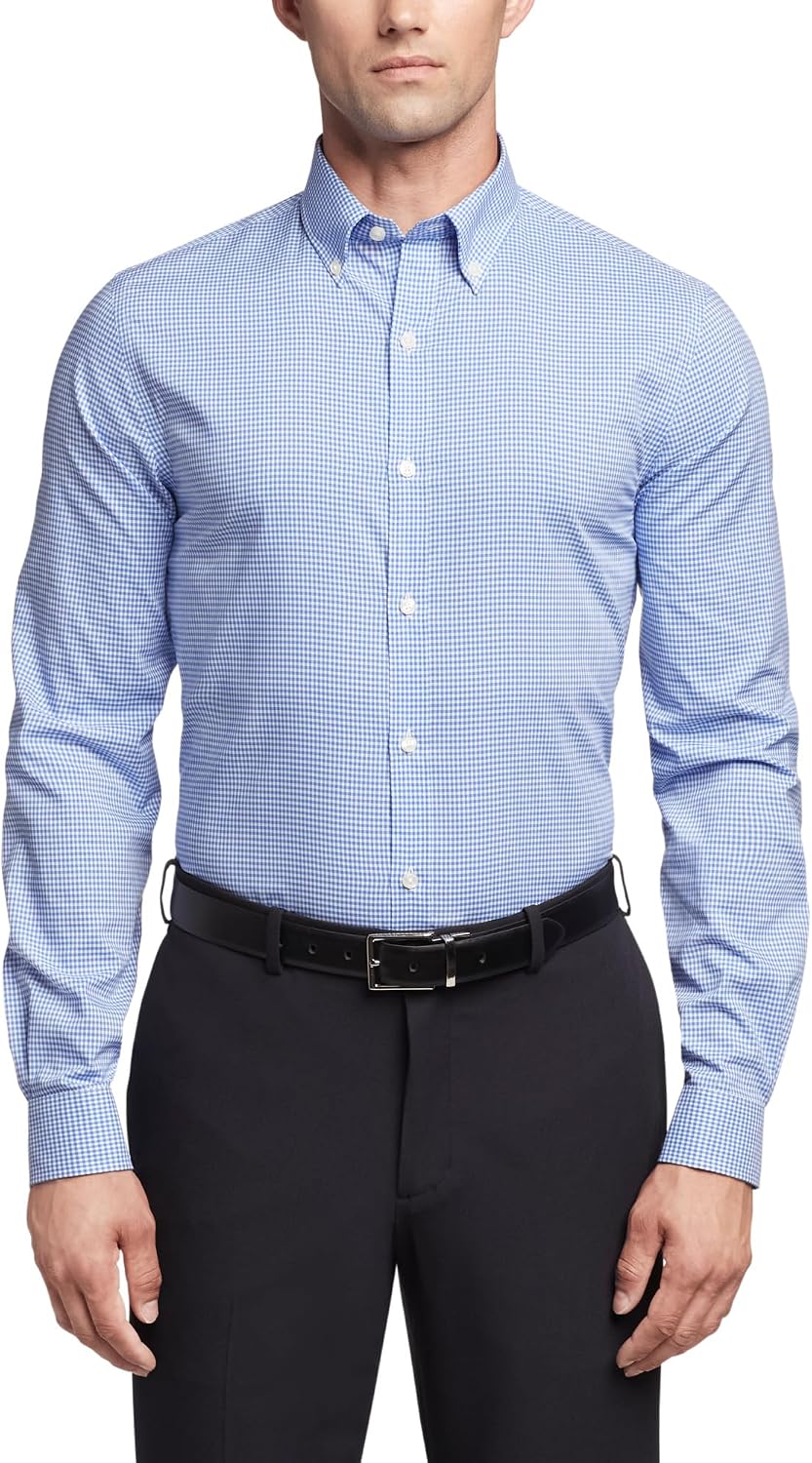 CAMISA DE VESTIR PARA HOMBRE TOMMY HILFIGER SLIM FIT SIN PLANCHADO CUADRO VICHY - 1