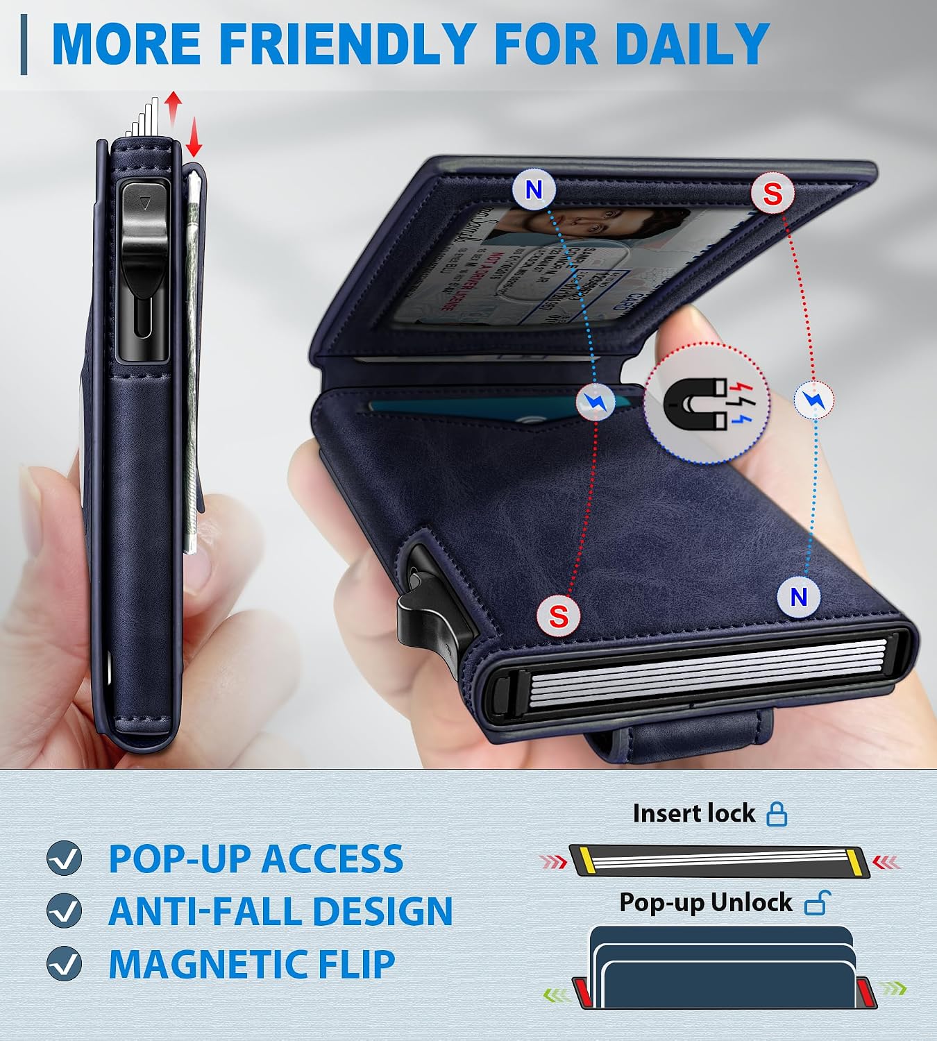 BILLETERA PARA HOMBRE MIYOZI AIRTAG CON CLIP PARA DINERO Y 9 TARJETAS - 3