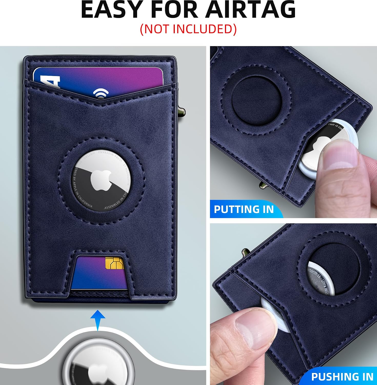 BILLETERA PARA HOMBRE MIYOZI AIRTAG CON CLIP PARA DINERO Y 9 TARJETAS - 4