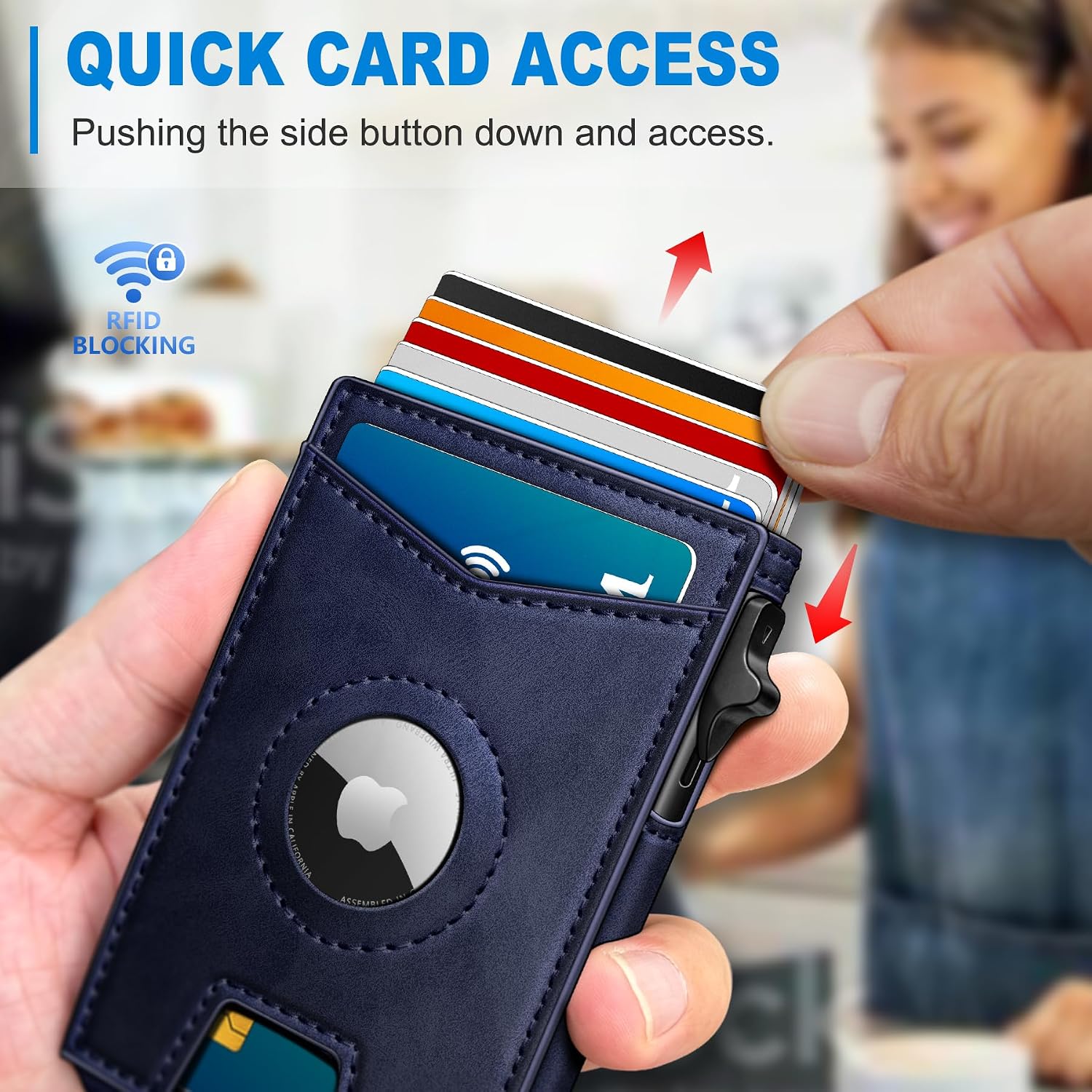 BILLETERA PARA HOMBRE MIYOZI AIRTAG CON CLIP PARA DINERO Y 9 TARJETAS - 5