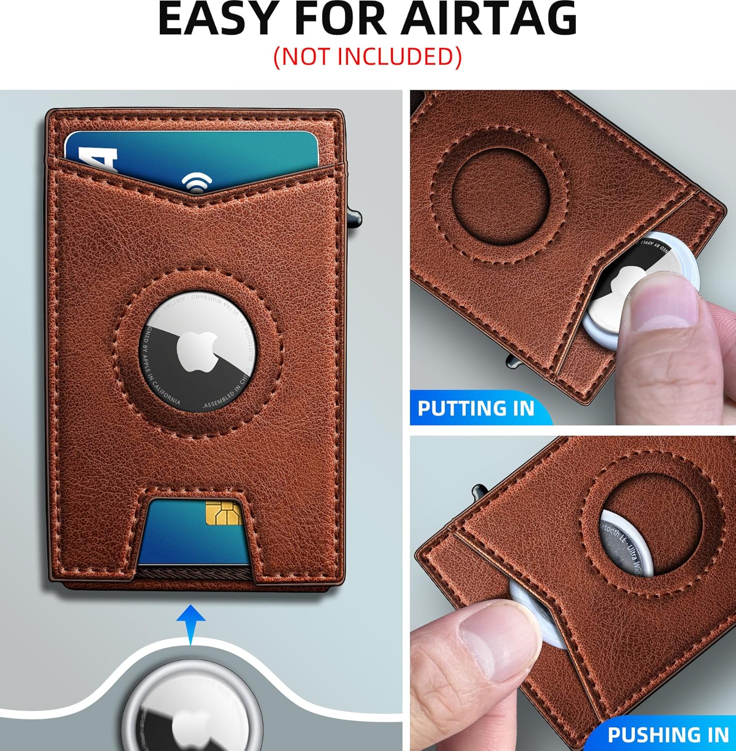 BILLETERA PARA HOMBRE MIYOZI AIRTAG CON CLIP PARA DINERO Y 9 TARJETAS - 4