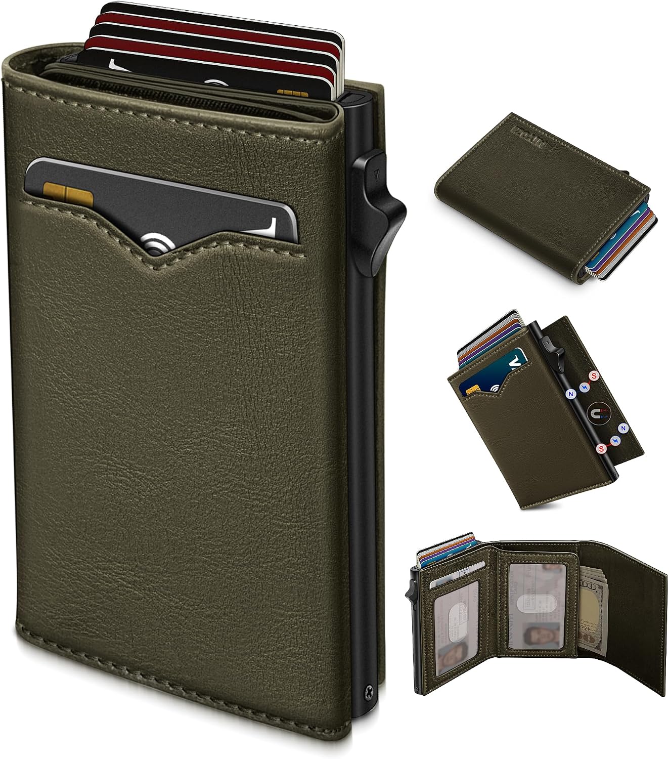 BILLETERA PARA HOMBRE MIYOZI CON BLOQUEO RFID Y ESTUCHE METÁLICO - 1
