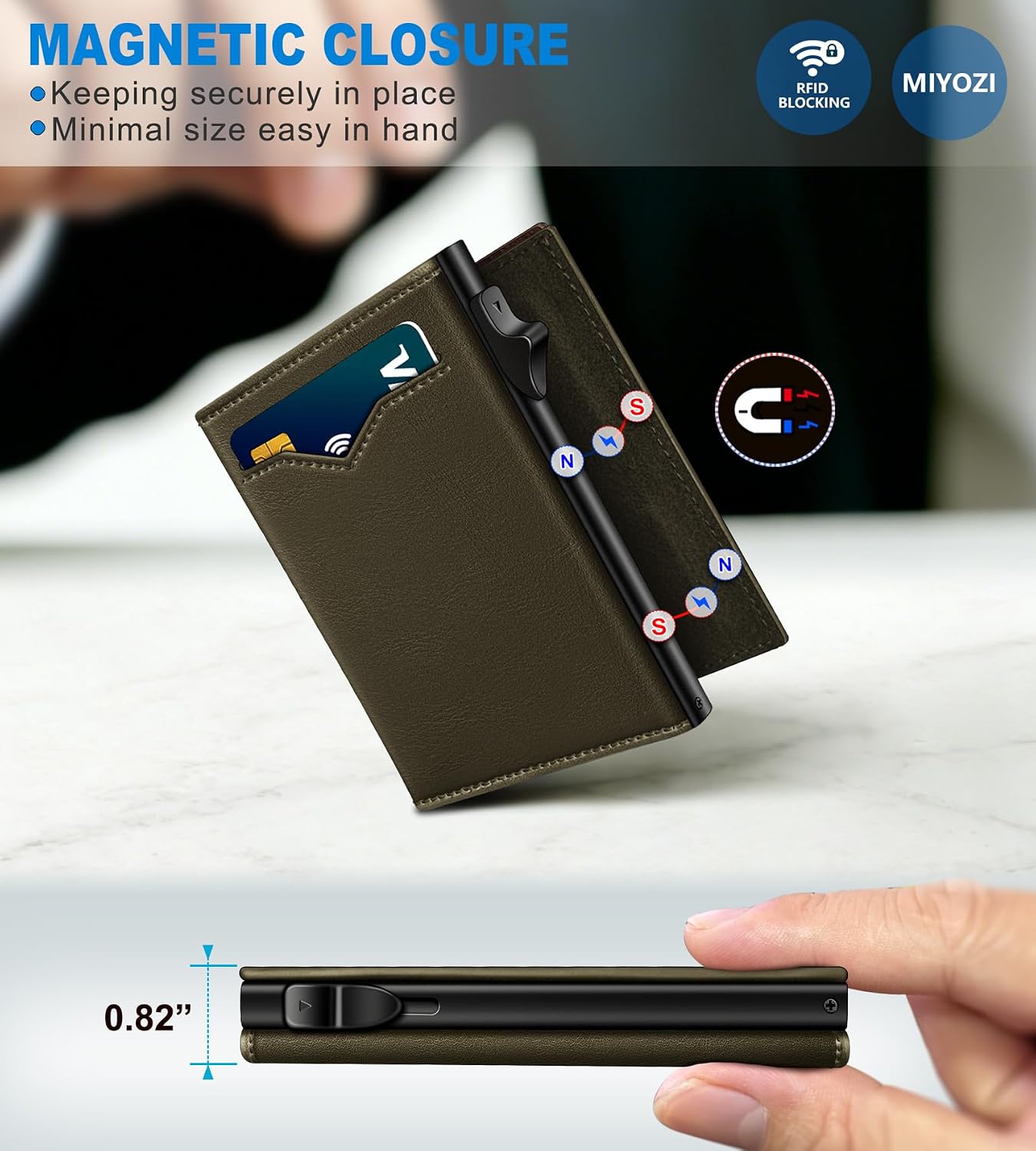 BILLETERA PARA HOMBRE MIYOZI CON BLOQUEO RFID Y ESTUCHE METÁLICO - 3