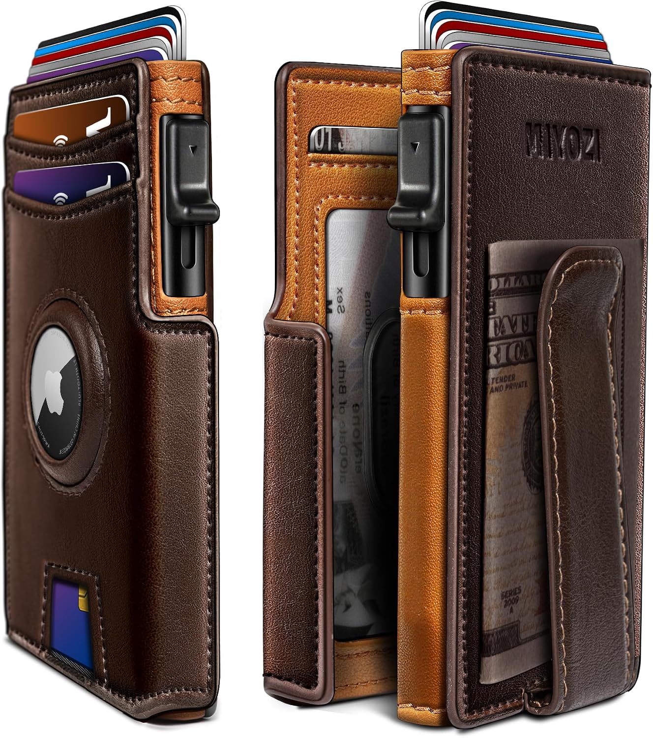 BILLETERA PARA HOMBRE MIYOZI AIRTAG CON CLIP PARA DINERO Y PROTECCIÓN RFID - 1
