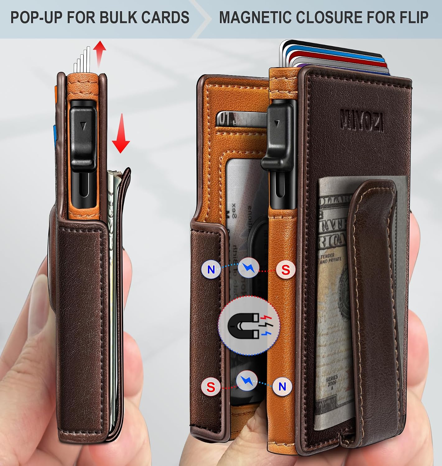 BILLETERA PARA HOMBRE MIYOZI AIRTAG CON CLIP PARA DINERO Y PROTECCIÓN RFID - 3