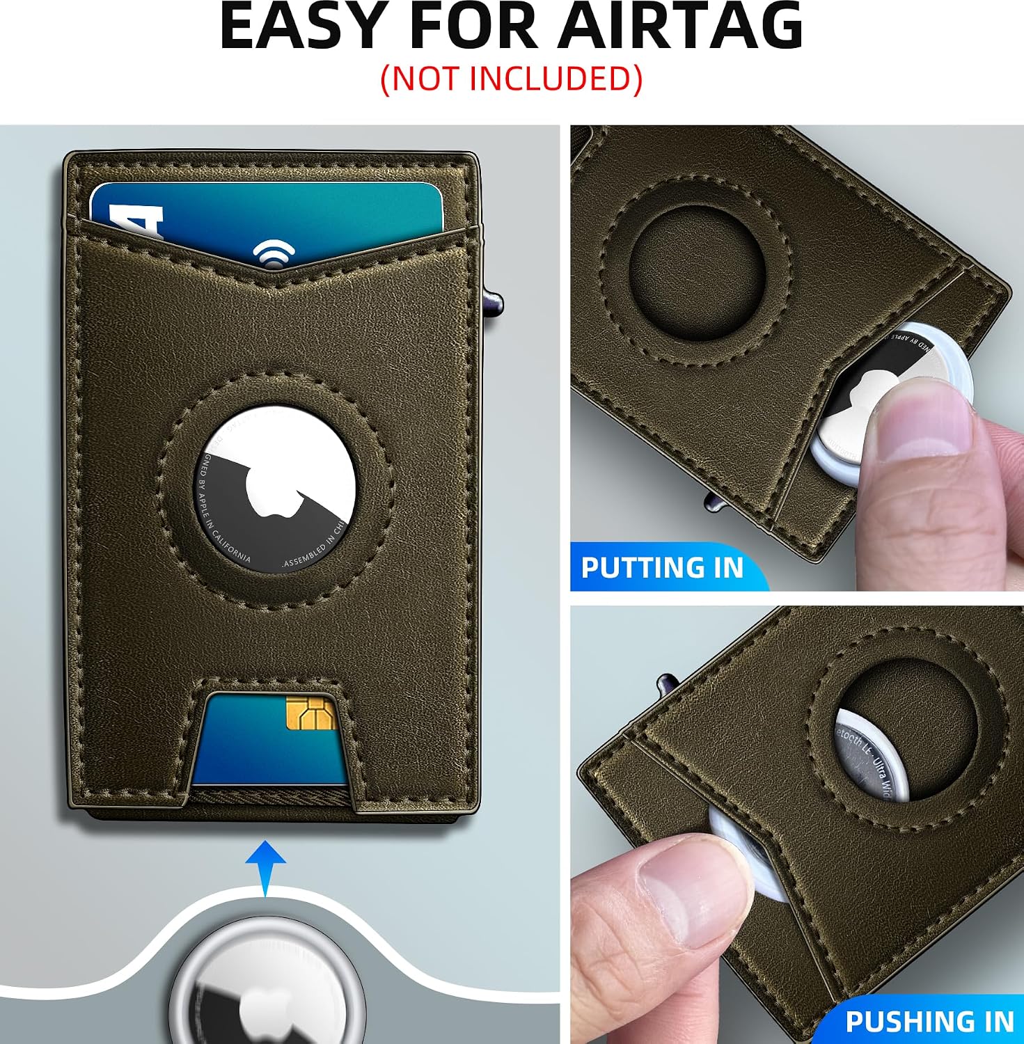 BILLETERA PARA HOMBRE MIYOZI AIRTAG CON CLIP PARA DINERO Y 9 TARJETAS - 4