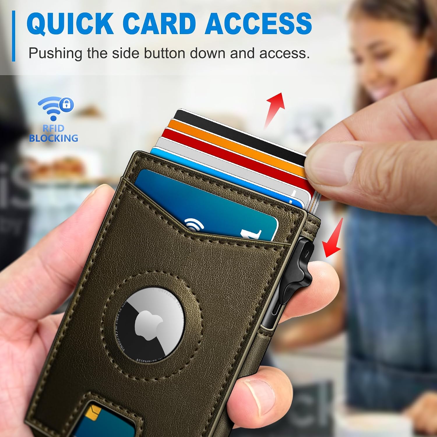 BILLETERA PARA HOMBRE MIYOZI AIRTAG CON CLIP PARA DINERO Y 9 TARJETAS - 5