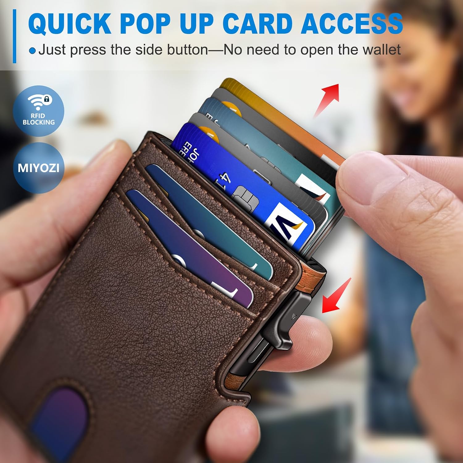 BILLETERA PARA HOMBRE MIYOZI SLIM MAGNÉTICA CON BLOQUEO RFID Y CLIP PARA DINERO - 4